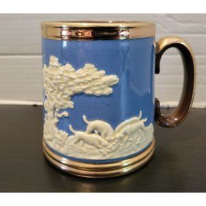 Vtg Gibsons Blue Tankard Stein Mug Wedgwood Staffordshire England Queensware